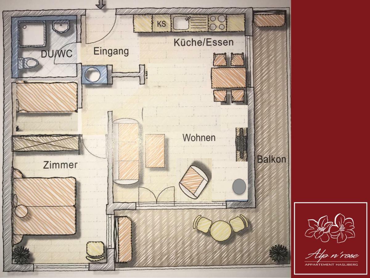 Apartament Alp N' Rose Hasliberg Zewnętrze zdjęcie